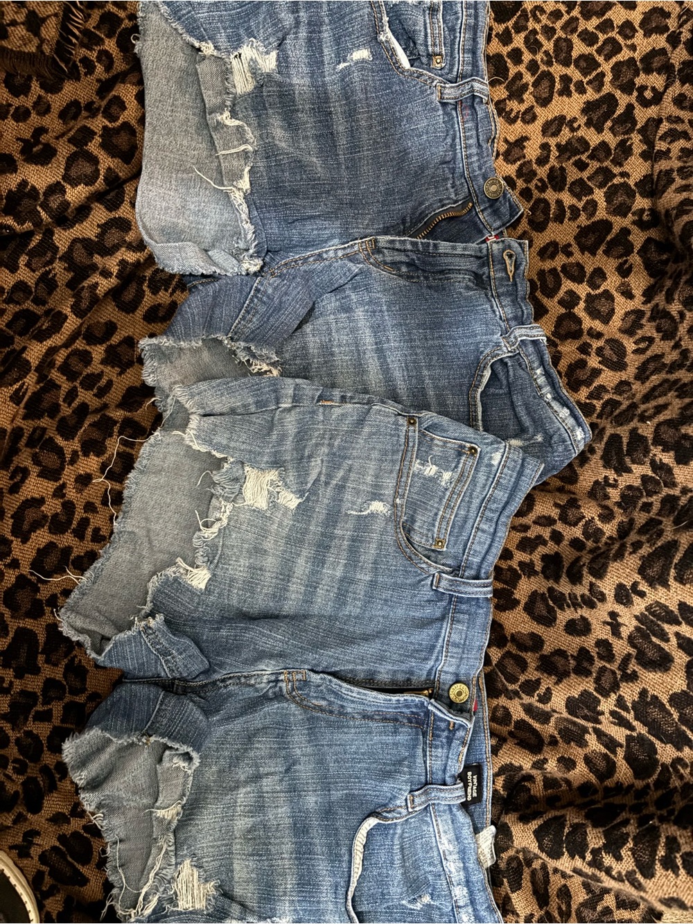 2 pair UNIONBAY Distressed Light Blue Denim Shorts
